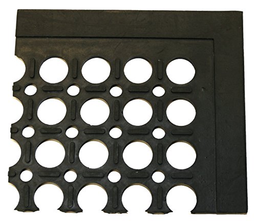 0847029004639 - GUARDIAN 54030302BLK SAFETY CHEF INDUSTRIAL FOOD SERVICE AND UTILITY RUBBER LINKABLE FLOOR MAT TILES, 3' X 3', BLACK