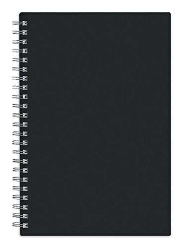 0847037168286 - BLUE SKY 2015-2016 ACADEMIC YEAR WEEKLY AND MONTHLY PLANNER, BARCELONA COLLECTION, WIRE-O BOUND, BLACK COVER, 5 X 8 INCHES (16828-W)