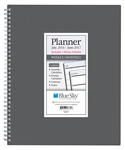 0847037187317 - BLUE SKY 2016-2017 ACADEMIC YEAR WEEKLY & MONTHLY PLANNER, WIRE-O BINDING, 8.5