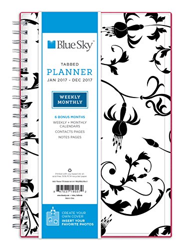 0847037195572 - BLUE SKY 2017 WEEKLY & MONTHLY PLANNER, WIRE-O BINDING, 5 X 8, ANALEIS