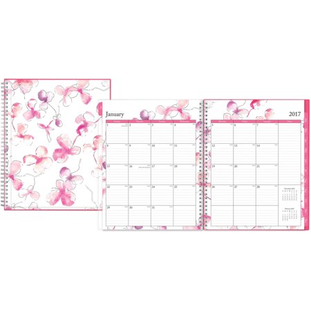 0847037195732 - BLUE SKY 2017 WEEKLY & MONTHLY PLANNER, WIRE-O BINDING, 8.5 X 11, ORCHID