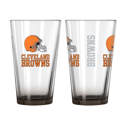 0847078094735 - NFL CLEVELAND BROWNS ELITE PINT GLASS, 16-OUNCE, 2-PACK