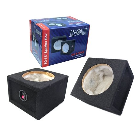 0847169030819 - ABSOLUTE SQ6.5PKB 6.5 SQUARE BOX SPEAKERS, SET OF TWO (BLACK) WITH SPEAKER TERMINAL