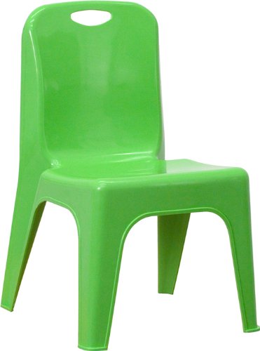 0847254017473 - FLASH FURNITURE STACKABLE SCHOOL CHAIR WITH PAINTED LEGS - 11 IN.