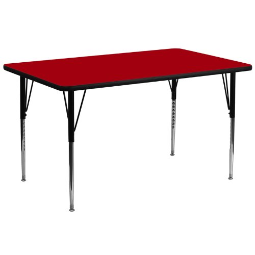 0847254023160 - FLASH FURNITURE 72L X 30W IN. RECTANGULAR ADJUSTABLE HEIGHT ACTIVITY TABLE