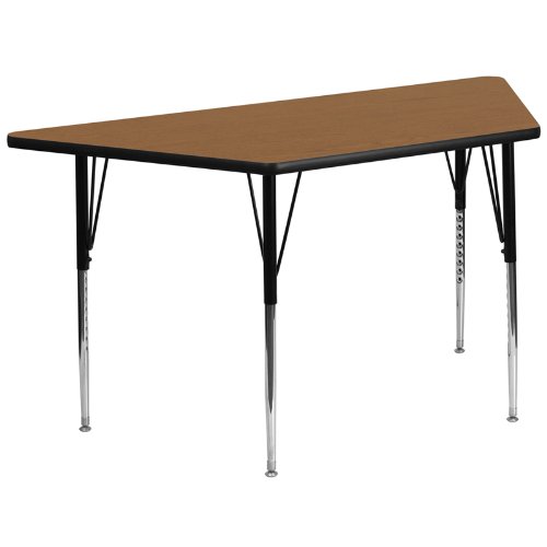 0847254023986 - 30 X 60 IN. TRAPEZOID ADJUSTABLE HEIGHT ACTIVITY TABLE THERMAL FUSED LAMINATE TO