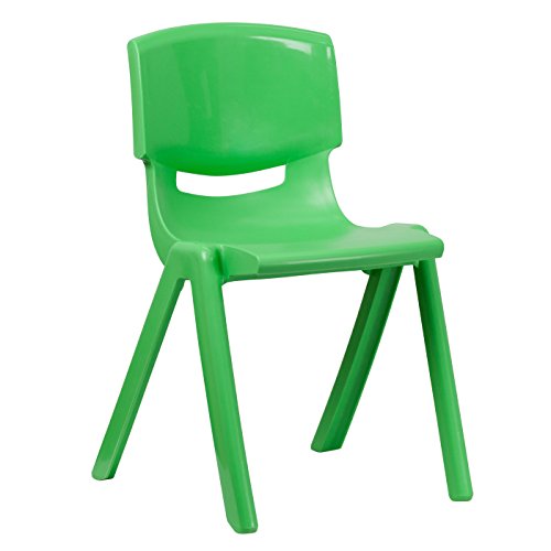 0847254038850 - FLASH FURNITURE YU-YCX-007-GREEN-GG GREEN PLASTIC STACKABLE SCHOOL CHAIR WITH 18