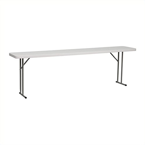 0847254048590 - FLASH FURNITURE RB-1896-GG 18-INCH WIDTH BY 96-INCH LENGTH GRANITE PLASTIC FOLDING TRAINING TABLE, GRAY/WHITE