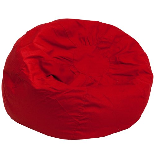 0847254067379 - OVERSIZED SOLID RED BEAN BAG CHAIR