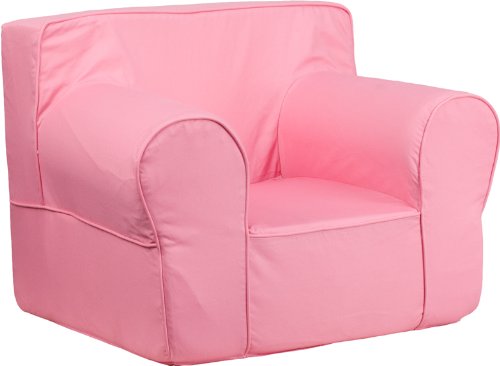 0847254074179 - OVERSIZED SOLID LIGHT PINK KIDS CHAIR