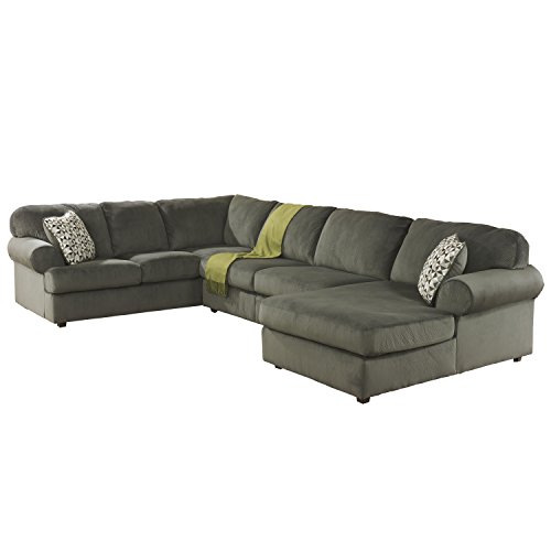 0847254077118 - SIGNATURE DESIGN BY ASHLEY JESSA PLACE SECTIONAL SOFA, PEWTER FABRIC