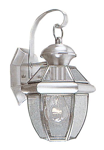 0847284000476 - PROVIDENCE 1 LIGHT BRUSHED NICKEL INCANDESCENT WALL LANTERN WITH CLEAR BEVELED G
