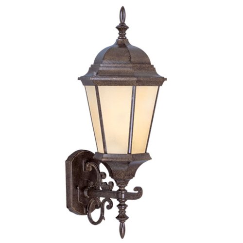 0847284012608 - LIVEX LIGHTING WALL MOUNTED PROVIDENCE WALL-MOUNT 3-LIGHT OUTDOOR MOROCCAN GOLD