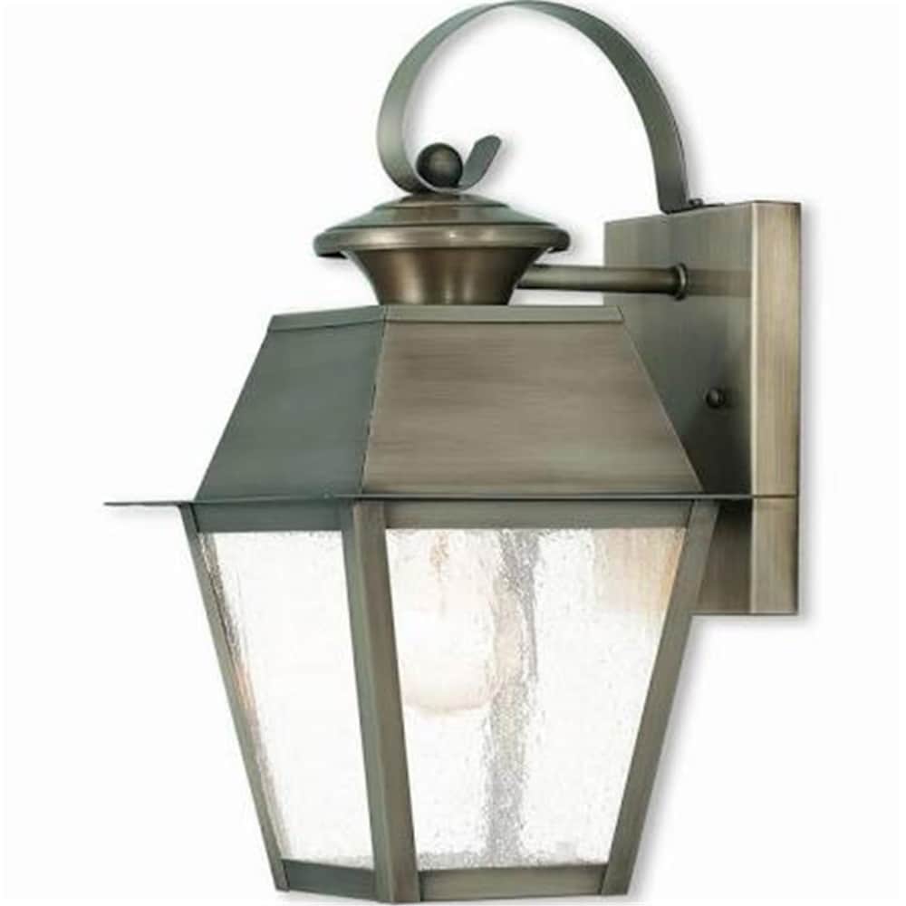 0084728405200 - LIVEX 2162-29 ONE LIGHT OUTDOOR WALL LANTERN, VINTAGE PEWTER