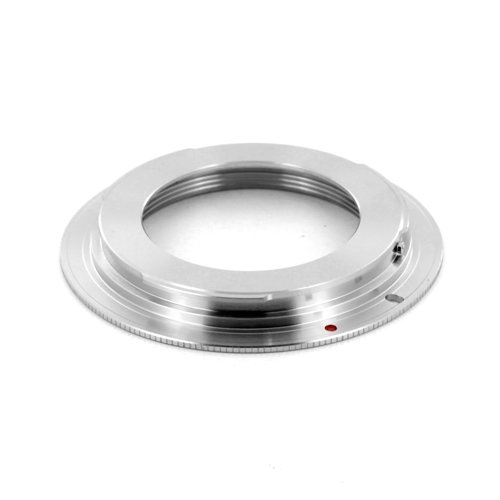 0847295010082 - ZYKKOR M42 LENS TO CANON EOS BODY ADAPTER SILVER, WITH THE APERTURE PIN BORDER/RIM