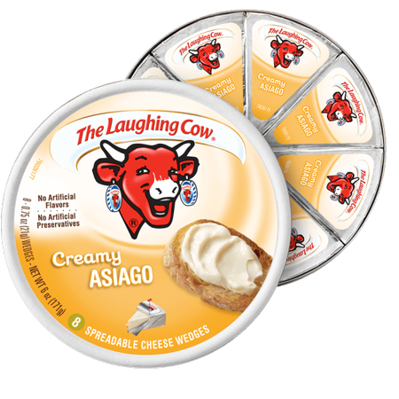 0847532064748 - LAUGHING COW CREAMY ASIAGO SPREADABLE CHEESE WEDGES 8 PIECES, 6 OZ