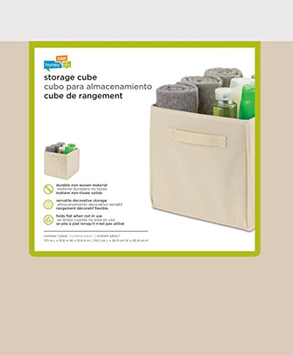 0847539021157 - HONEY-CAN-DO SFT-02115 KIDS STORAGE BINS, SOFT AND FOLDABLE ORGANIZERS, NATURAL, CUBE