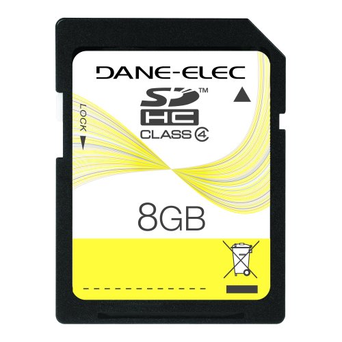 0847567016033 - DANE-ELEC 8 GB CLASS 4 SDHC FLASH MEMORY CARD DA-SD-8192-R