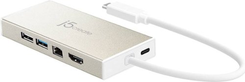 0847626001963 - J5CREATE - USB-C MULTIPORT ADAPTER WITH POWER DELIVERY - COLORCHAMPAGNE METALLIC