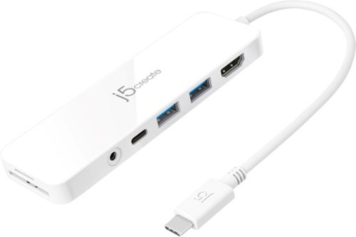 0847626005589 - J5CREATE - USB-C® MULTI-PORT HUB WITH POWER DELIVERY - WHITE