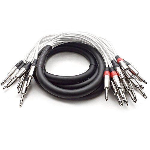 0847861002046 - SEISMIC AUDIO - SAST-8-16-10 - 8 CHANNEL 1/4 TRS INSERT SNAKE CABLE TO 16 1/4