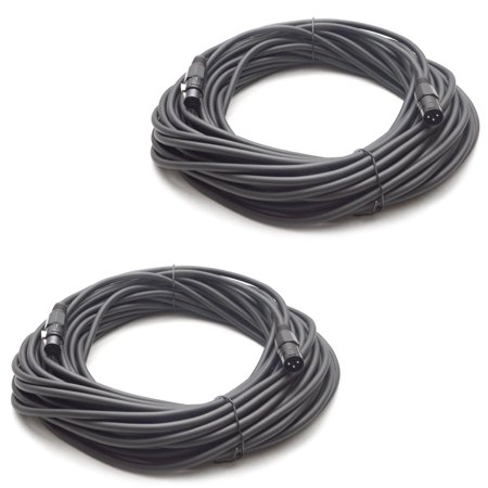 0847861003852 - SEISMIC AUDIO - SET OF TWO 75 FEET DJ/PA XLR MICROPHONE CABLES - MIC CABLE - STAGE OR STUDIO USE
