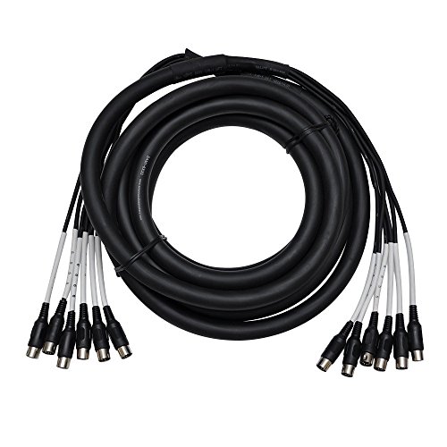 0847861019778 - SEISMIC AUDIO SAMI-6X20 6-CHANNEL 20-FEET MIDI SNAKE CABLE FOR KEYBOARDS