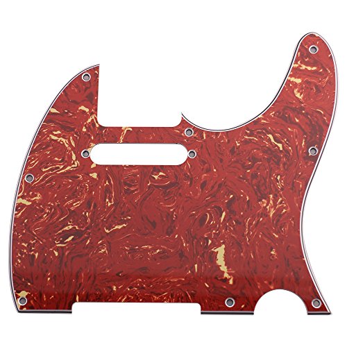 0847861036706 - SEISMIC AUDIO - SAGA15 - REPLACEMENT RED TORTOISE SHELL PICKGUARD FOR TELE STYLE