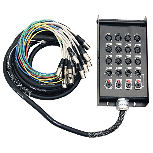 0847861041946 - SEISMIC AUDIO - SALS-12X4X25 - 12 CHANNEL 25' PRO STAGE XLR SNAKE CABLE (XLR & 1/4 TRS RETURNS) FOR RECORDING, STAGE, STUDIO USE