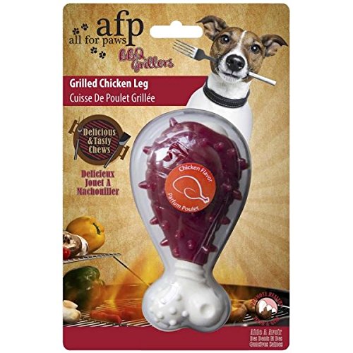 0847922045722 - ALL FOR PAWS GRILLED CHICKEN LEG PET TOYS, CHICKEN