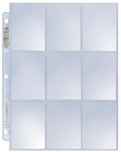 0847944000600 - 9-POCKET TRADING PLATINUM SERIES CARD PAGES (1000 PAGES)