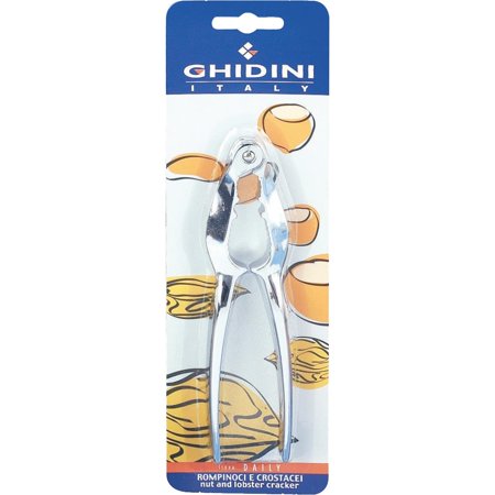 0084806034124 - GHIDINI MADE IN ITALY LOBSTER CRAB SEAFOOD NUT WALNUT CRACKER OPENER, CHROME PLATED STEEL, 6-INCHES X 1.375-INCHES