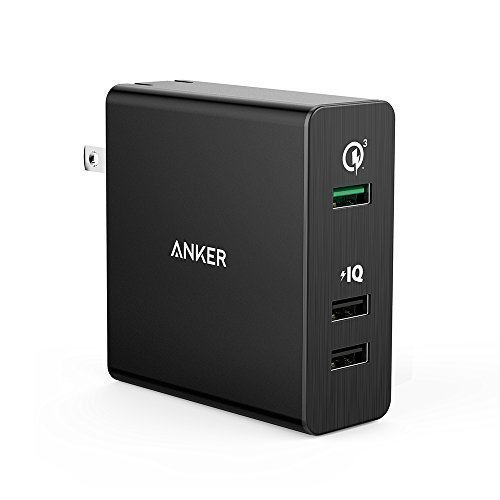 0848061067521 - QUICK CHARGE 3.0, ANKER 3-PORT 42W USB WALL CHARGER (QUICK CHARGE 2.0 COMPATIBLE) POWERPORT+ 3 FOR SAMSUNG GALAXY S7/S6/EDGE/PLUS, NOTE 4, IPHONE, IPAD, APPLE WATCH, NEXUS 9, LG G5 G4 AND MORE
