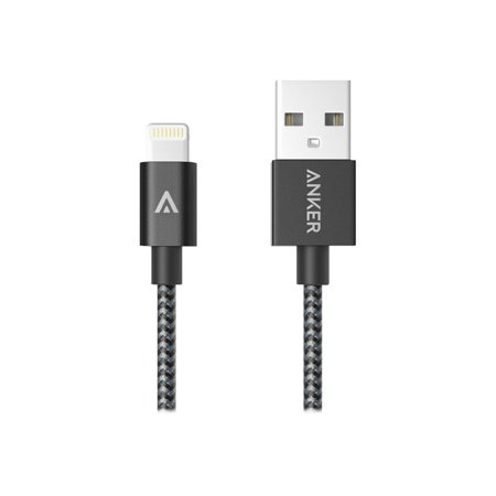 0848061073645 - ANKER 6FT NYLON BRAIDED USB CABLE WITH LIGHTNING CONNECTOR FOR IPHONE 6S PLUS / 6 PLUS, IPAD PRO AIR 2 AND MORE (SPACE GRAY)