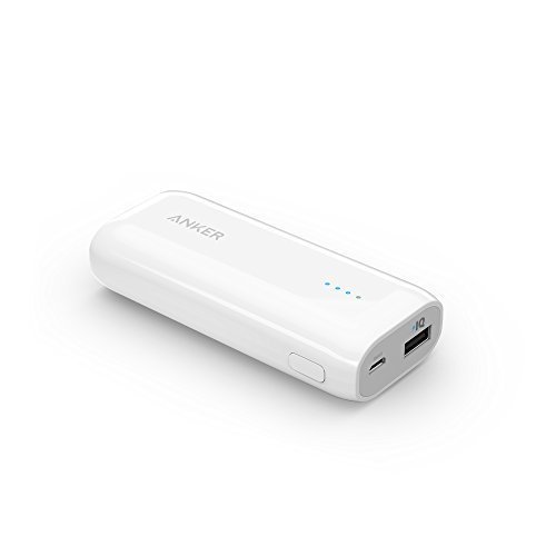 0848061074796 - ANKER ASTRO E1 5200MAH CANDY BAR-SIZED ULTRA COMPACT PORTABLE CHARGER (EXTERNAL BATTERY POWER BANK) WITH HIGH-SPEED CHARGING POWERIQ TECHNOLOGY (WHITE)