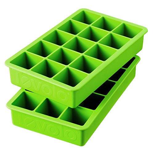 0848113009691 - TOVOLO PERFECT CUBE SPRING GREEN SILICONE ICE CUBE TRAY SET OF 2 TRAYS