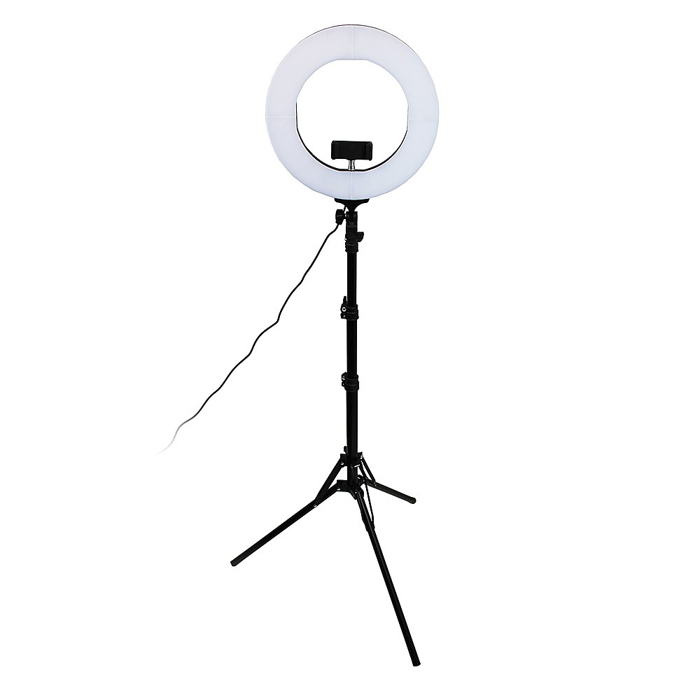 0848116029757 - CYGNETT - V-TUBER PRO 14-INCH SELFIE RING LIGHT WITH CARRY CASE, TRIPOD, US DC CHARGER, AND BLUETOOTH REMOTE