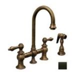 0848130014142 - ALFI TRADE WHKBLV3-9106-ORB 5.25 IN. VINTAGE III ENTERTAINMENT-PREP BRIDGE FAUCET WITH SHORT GOOSENECK SWIVEL SPOUT&#44; LEVER HANDLES AND SOLID BRASS SIDE SPRAY- OIL RUBBED BRONZE