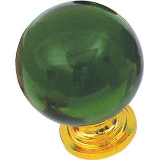 0848130023410 - WHITEHAUS WH26 SPHERE SHAPED CRYSTAL CABINET KNOB HANDLE VERDE