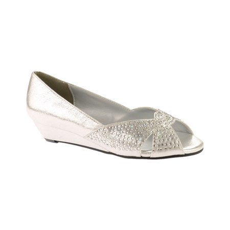0848231025146 - TOUCH UPS WOMEN'S ALICE WEDGE PUMP, SILVER, 8 M US