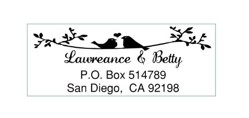 0848234033322 - IDEAL 4912: 3/4 X 2 CUSTOM WEDDING SELF-INKING ADDRESS LABEL RUBBER STAMP WITH NEW DESIGN -10