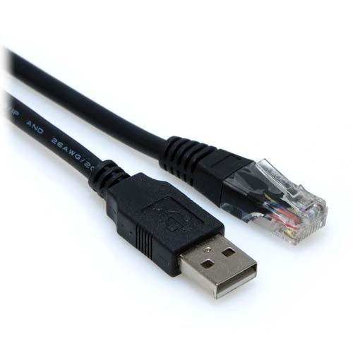 0848243020870 - CABLERACK 10FT USB TO RJ45 ROLLOVER CONSOLE CABLE FOR CISCO