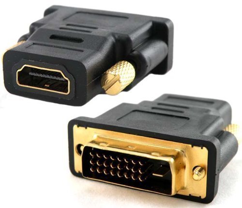 0848285018163 - IMPORTER520 NEW GOLD PLATED HDMI FEMALE TO DVI-D MALE VIDEO ADAPTOR