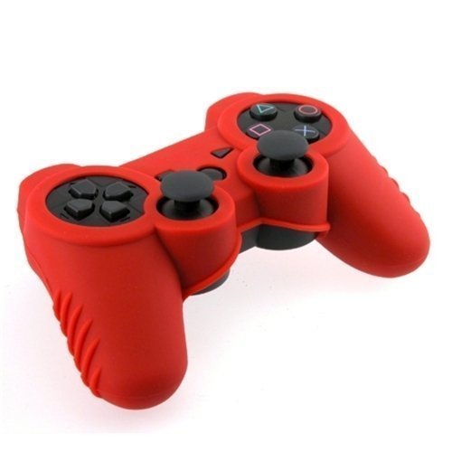 0848285068373 - IMPORTER520 SILICONE SOFT SILICONE SKIN PROTECTOR COVER CASE COMBO FOR SONY PLAYSTAION PS3 CONTROLLER, RED