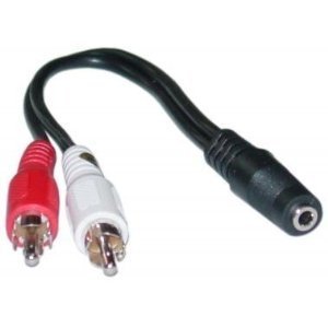 0848285088913 - 3.5MM FEMALE TO RCA STEREO MALE CABLE - 6 INCH