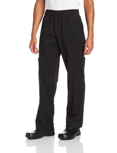 0848358005892 - DICKIES UNISEX CARGO BAGGY CARGO CHEF PANT, BLACK, LARGE