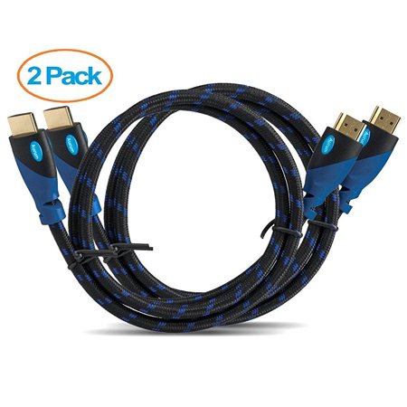0848441022546 - AURUM ULTRA SERIES - HIGH SPEED HDMI CABLE WITH ETHERNET 2 PACK (4 FT) - SUPPORTS 3D & AUDIO RETURN CHANNEL - 4 FEET - 2 PACK