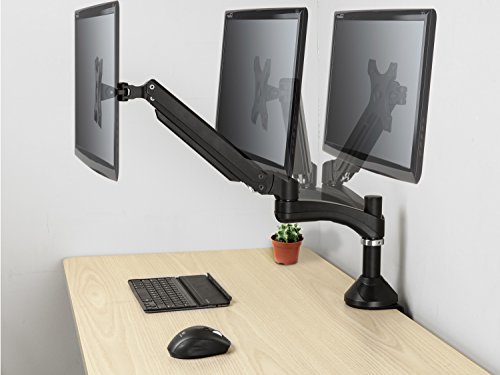 0848441026360 - HALTER LCD ADJUSTABLE GAS SPRING DESK MOUNT MONITOR STAND, MOUNT IT EASY WITH OP