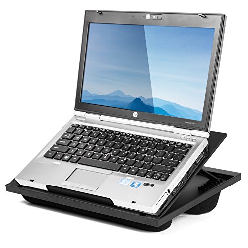 0848441045644 - HALTER LAP DESK LAPTOP STAND WITH 8 ADJUSTABLE ANGLES AND DUAL MICROBEAD BOLSTER CUSHIONS