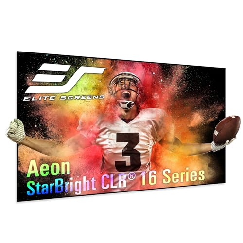 0848448028923 - ELITE SCREENS AEON STARBRIGHT 16, 123 DIAG. 16:9, CEILING/AMBIENT LIGHT REJECTING (CLR/ALR) STARBRIGHT 16 EDGE FREE FIXED FRAME PROJECTION SCREEN, AR123H2-SBCLR16